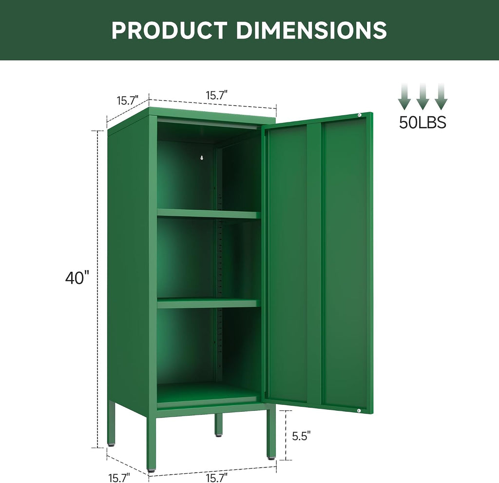 Metal Storage Cabinet 39.5” With Door