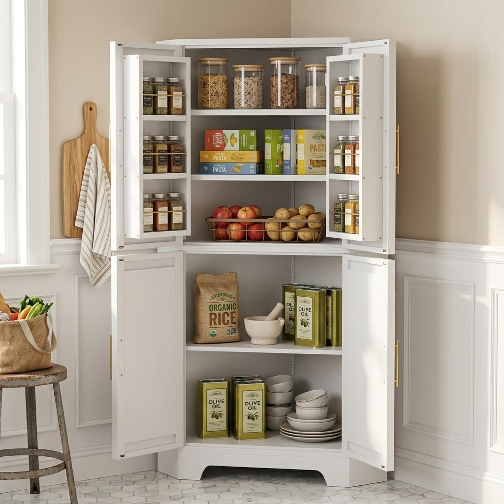 Tall Metal Corner Pantry Cabinet