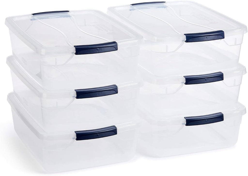 Cleverstore Clear Storage Bins 6-Pack