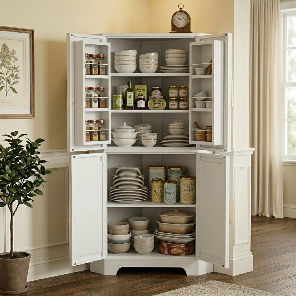 Tall Metal Corner Pantry Cabinet