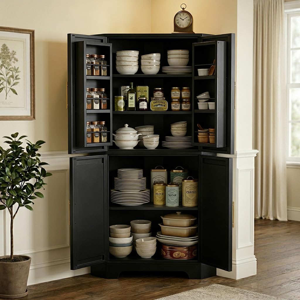 Tall Metal Corner Pantry Cabinet