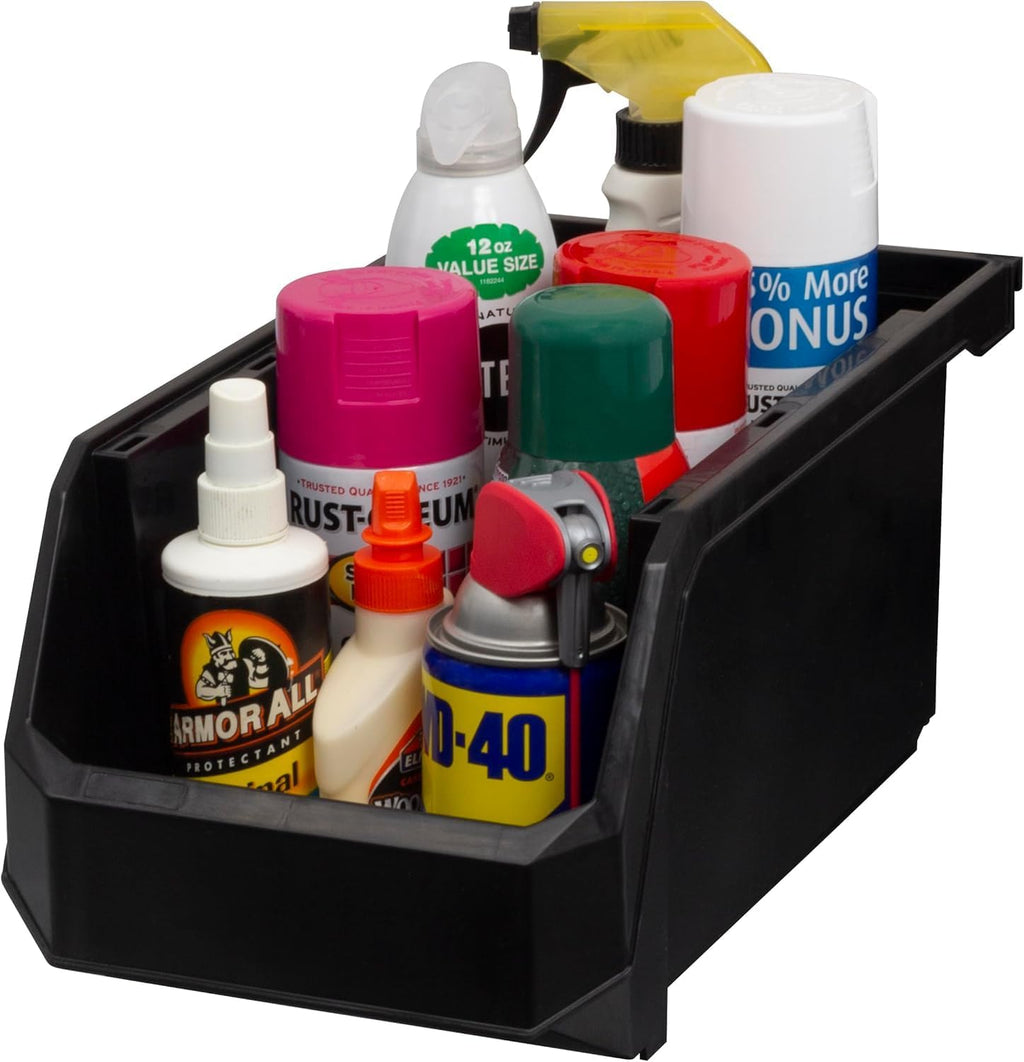Large Plastic Stackable Storage Bins 6 Pack