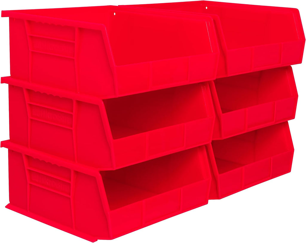 Plastic Storage Bins 6-Pack