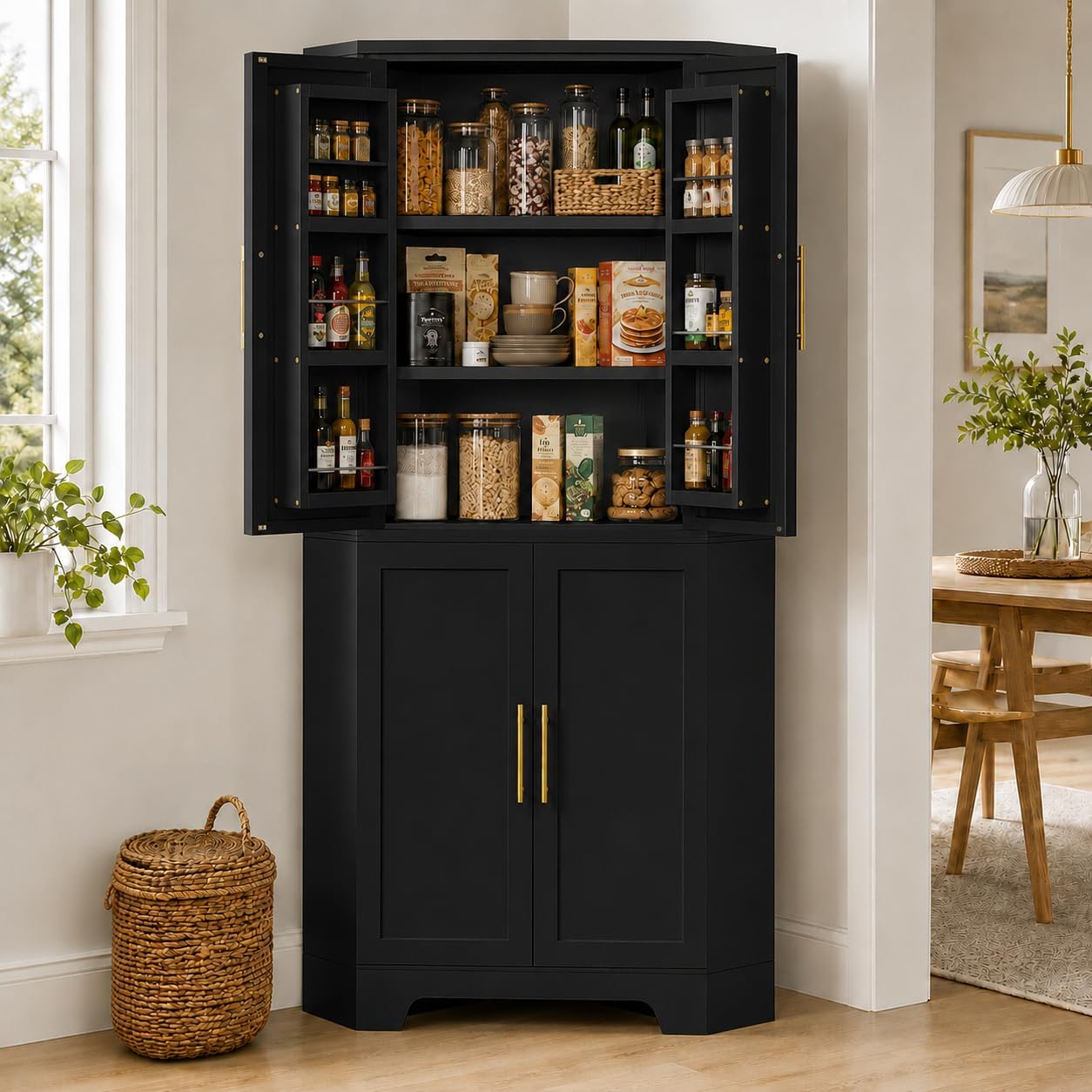 Tall Metal Corner Pantry Cabinet