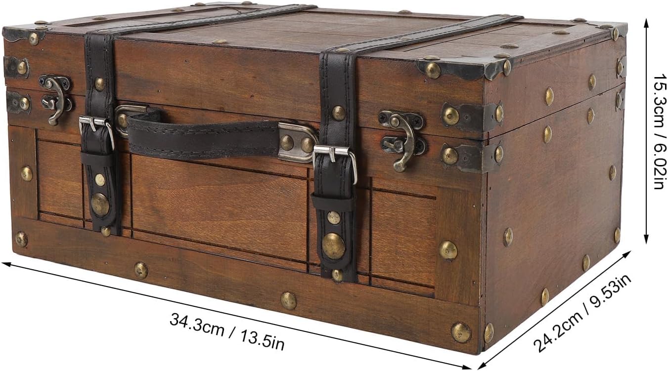Vintage Wooden Storage Trunk Large