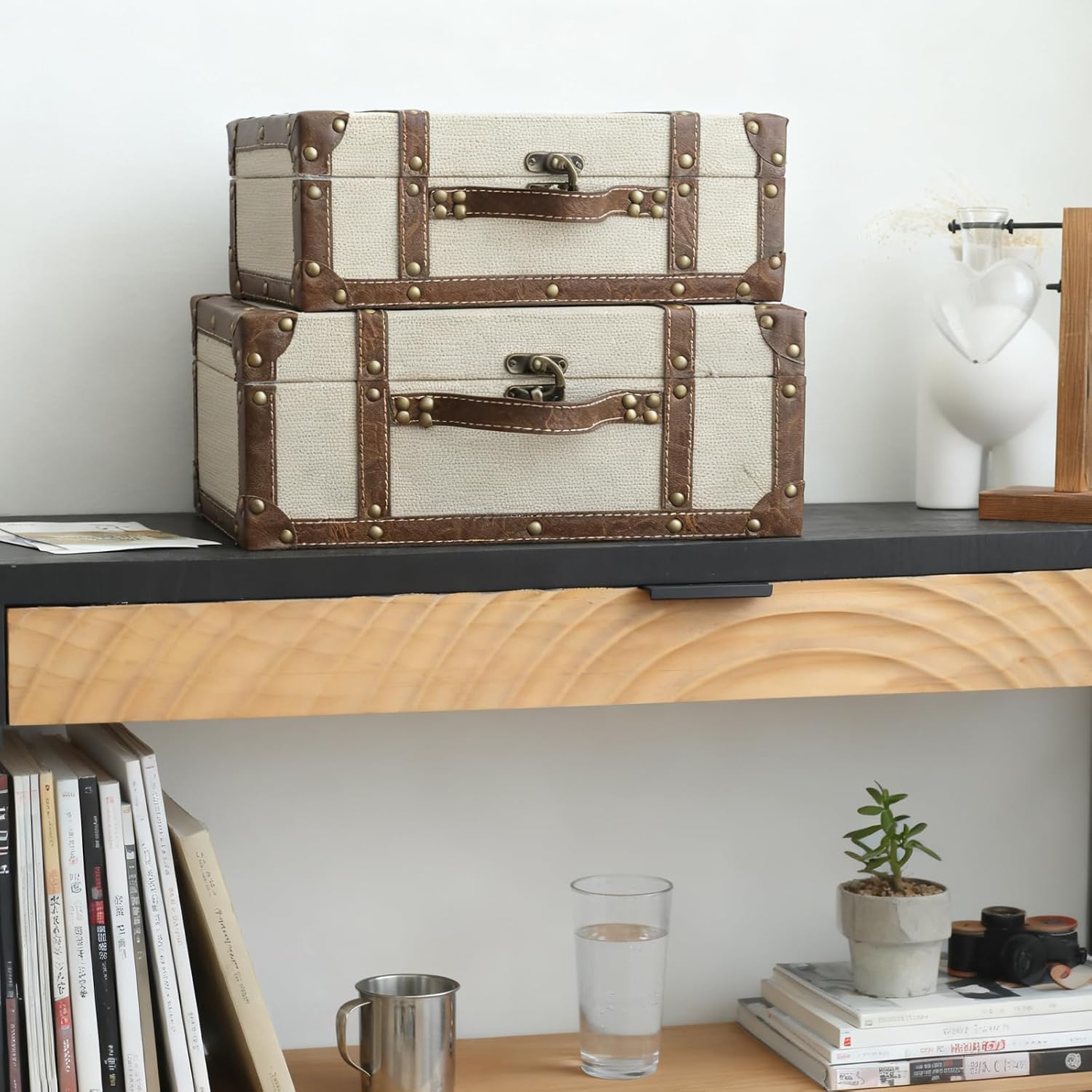 Vintage Suitcase Set of 2