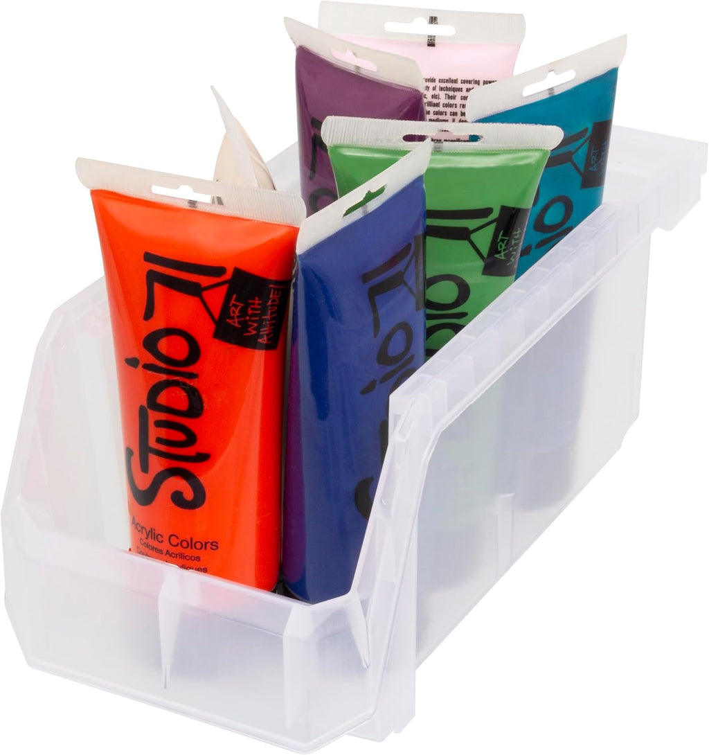 Medium Plastic Storage Bins 8 Pack