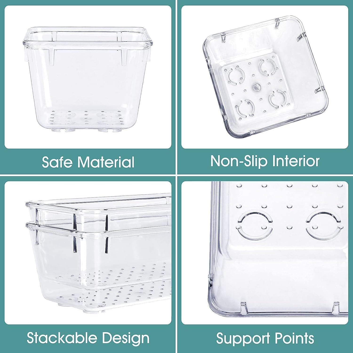 Clear Plastic Drawer Organizer 25 PCS