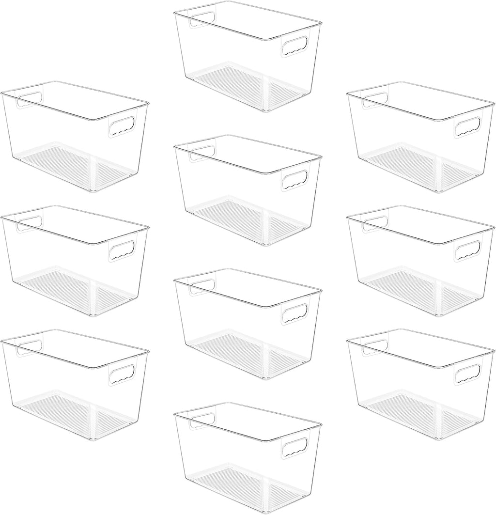 Clear Storage Bins 10 Pack XL