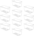 Clear Storage Bins 10 Pack XL