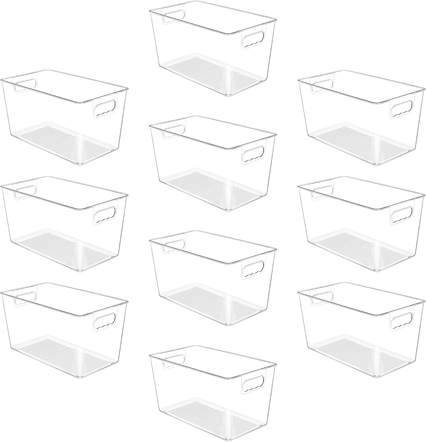 Clear Storage Bins 10 Pack XL