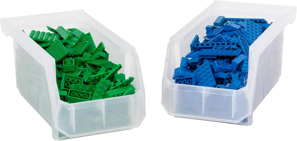 Medium Plastic Storage Bins 8 Pack