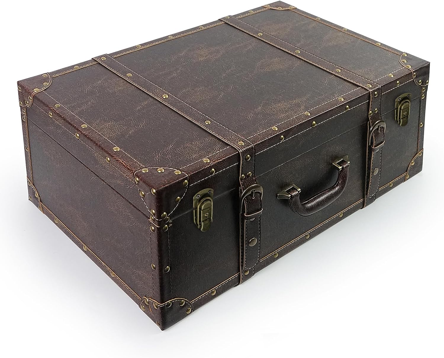 Large Wooden Storage Suitcase