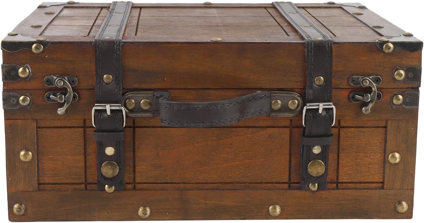 Wooden Vintage Storage Trunk Large
