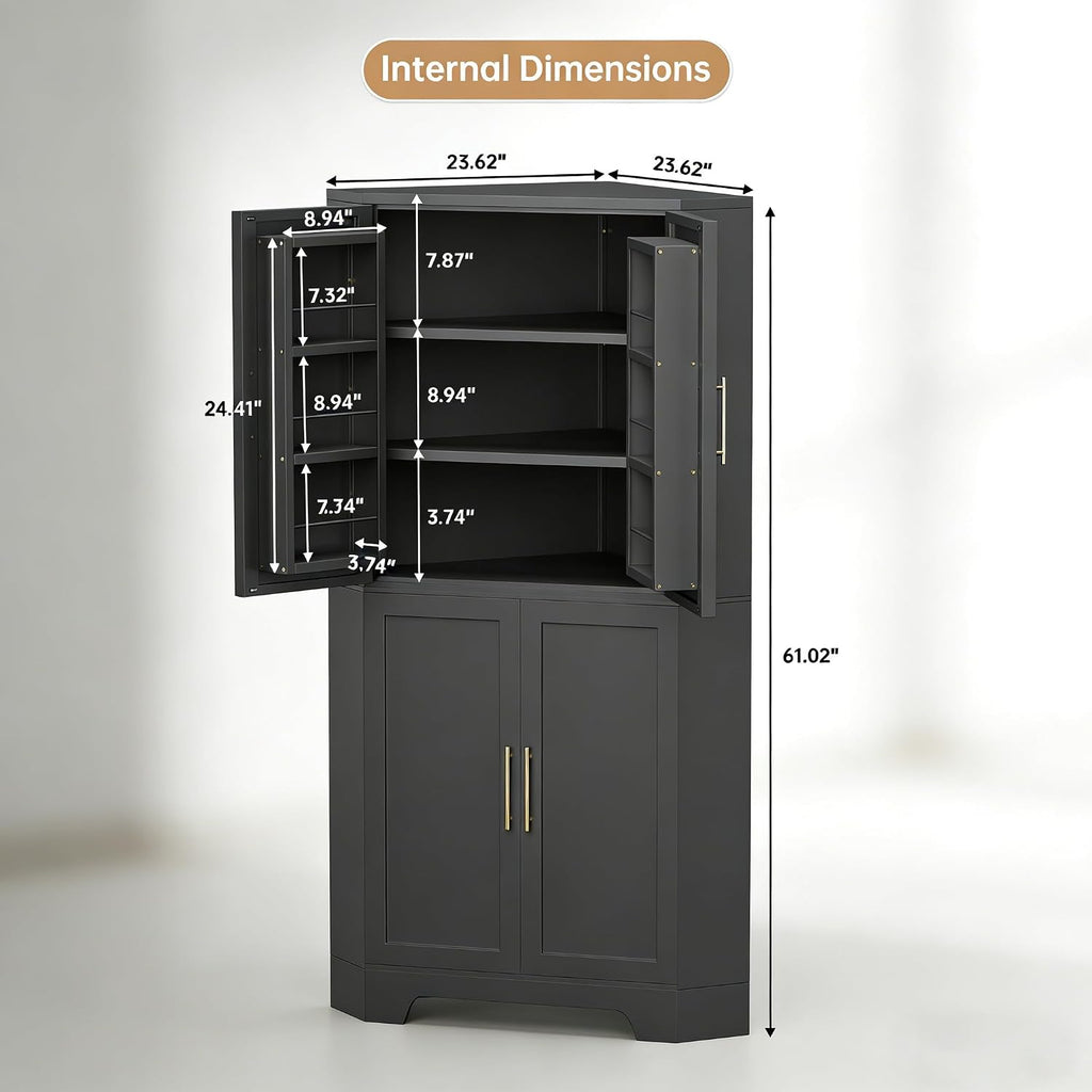 Tall Metal Corner Pantry Cabinet