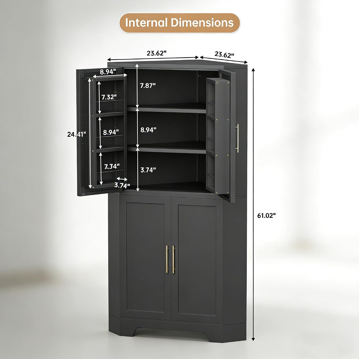 Tall Metal Corner Pantry Cabinet