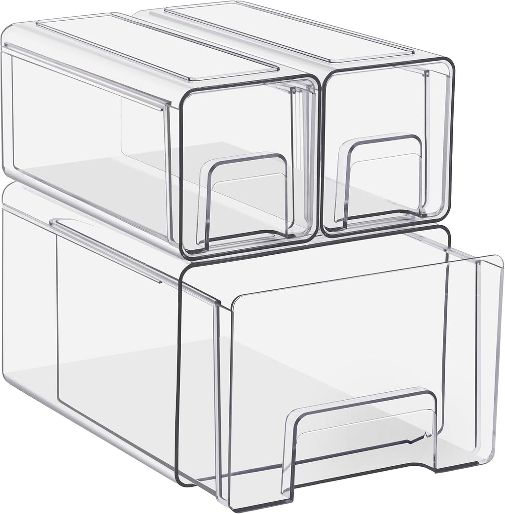 Clear Stackable Storage Drawers