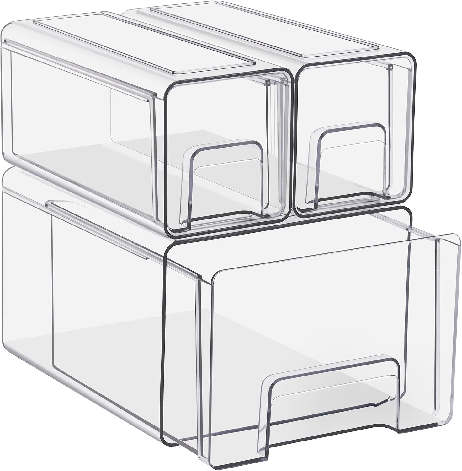Clear Stackable Storage Drawers