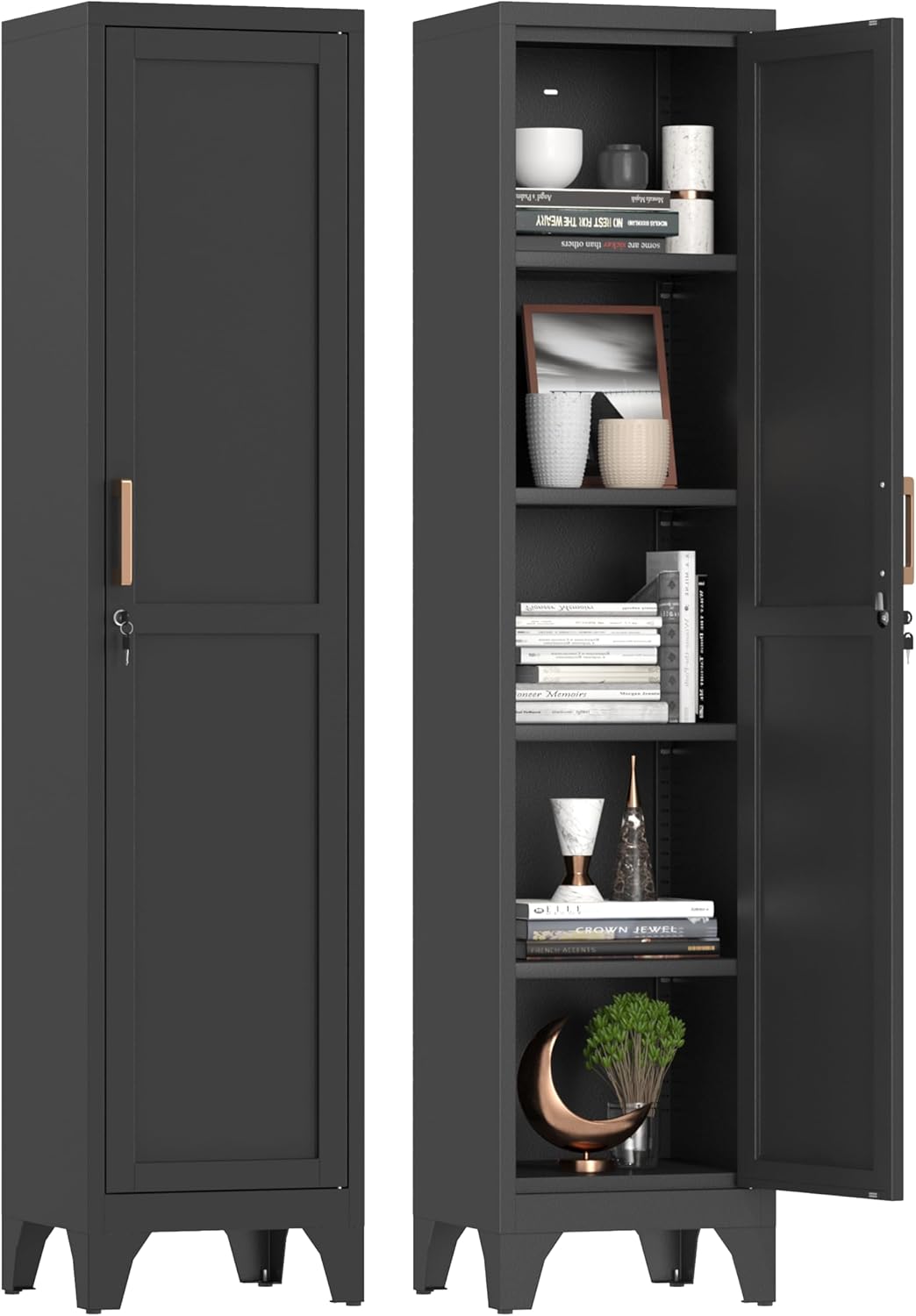 67" Tall Metal Bathroom Storage Cabinet