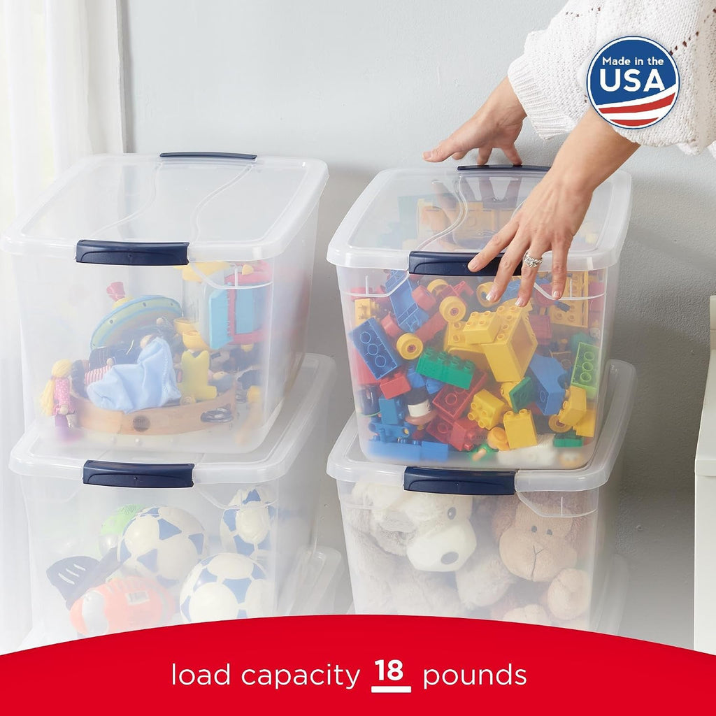 Cleverstore Clear Storage Bins 6 Pack