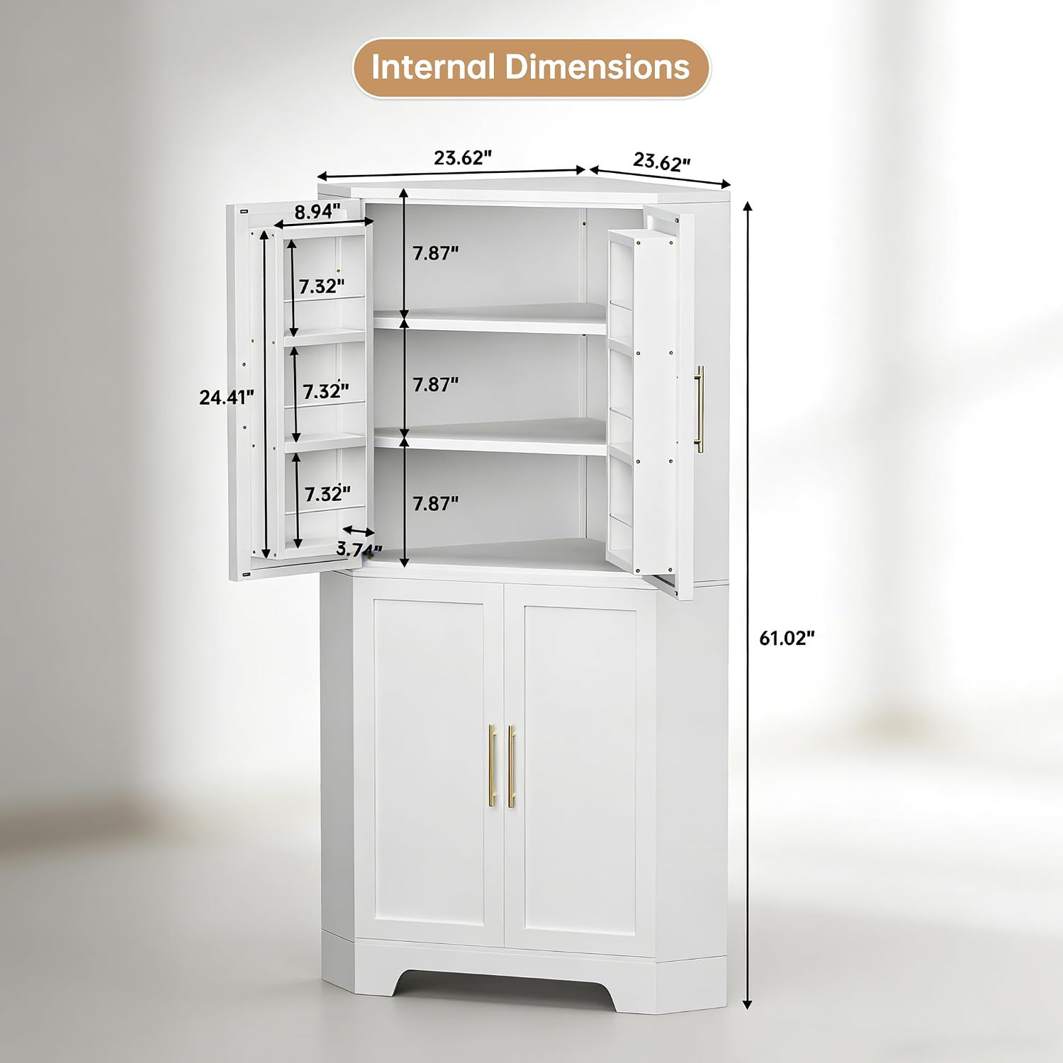 Tall Metal Corner Pantry Cabinet