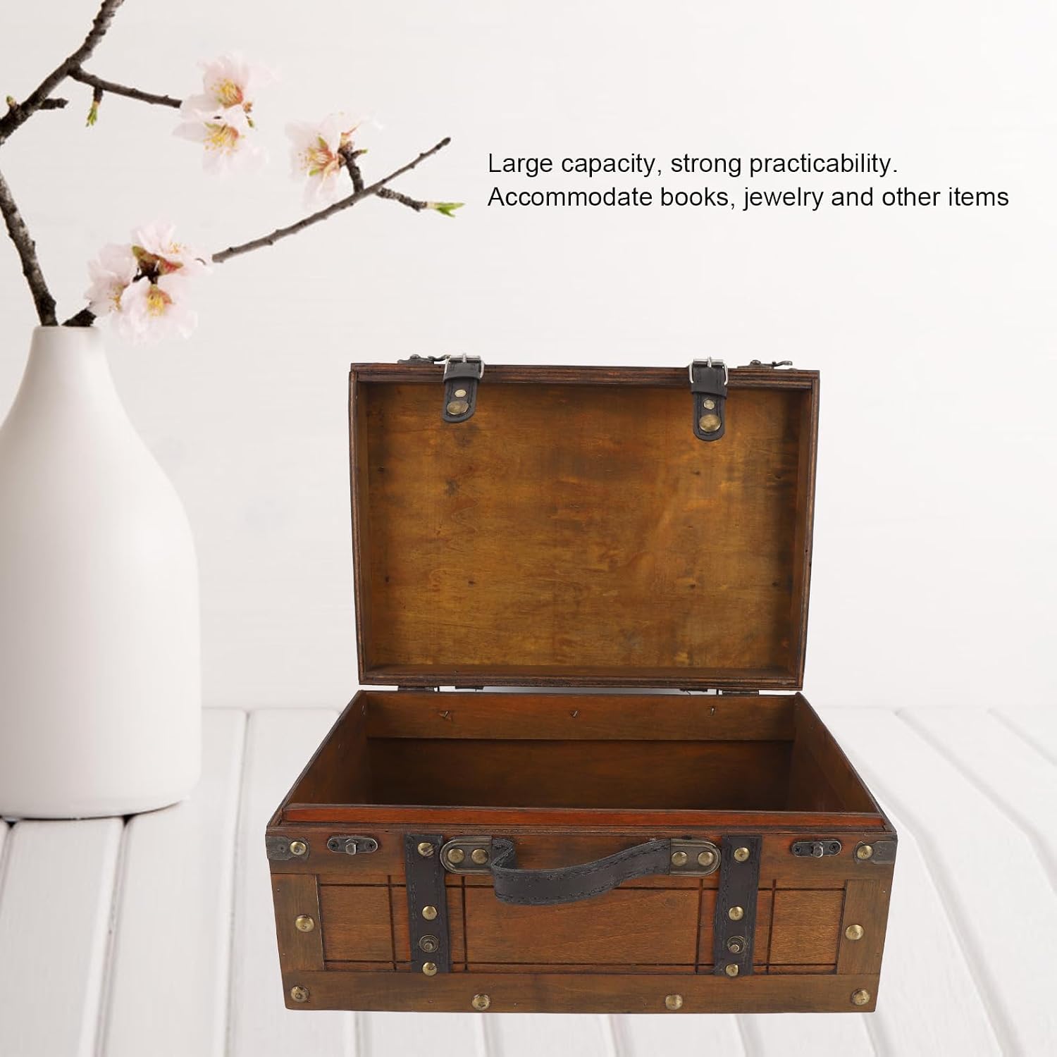 Vintage Wooden Storage Trunk Large