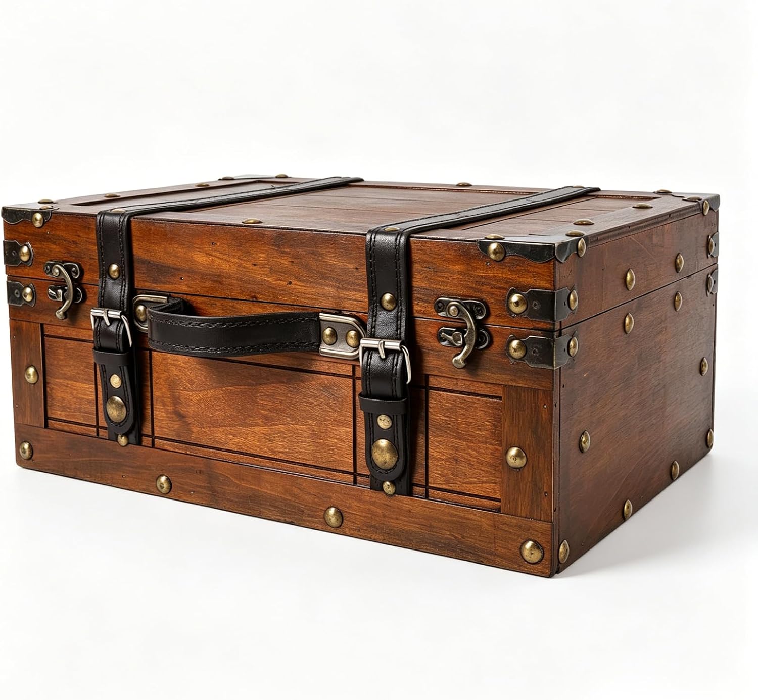 Vintage Wooden Storage Trunk Large