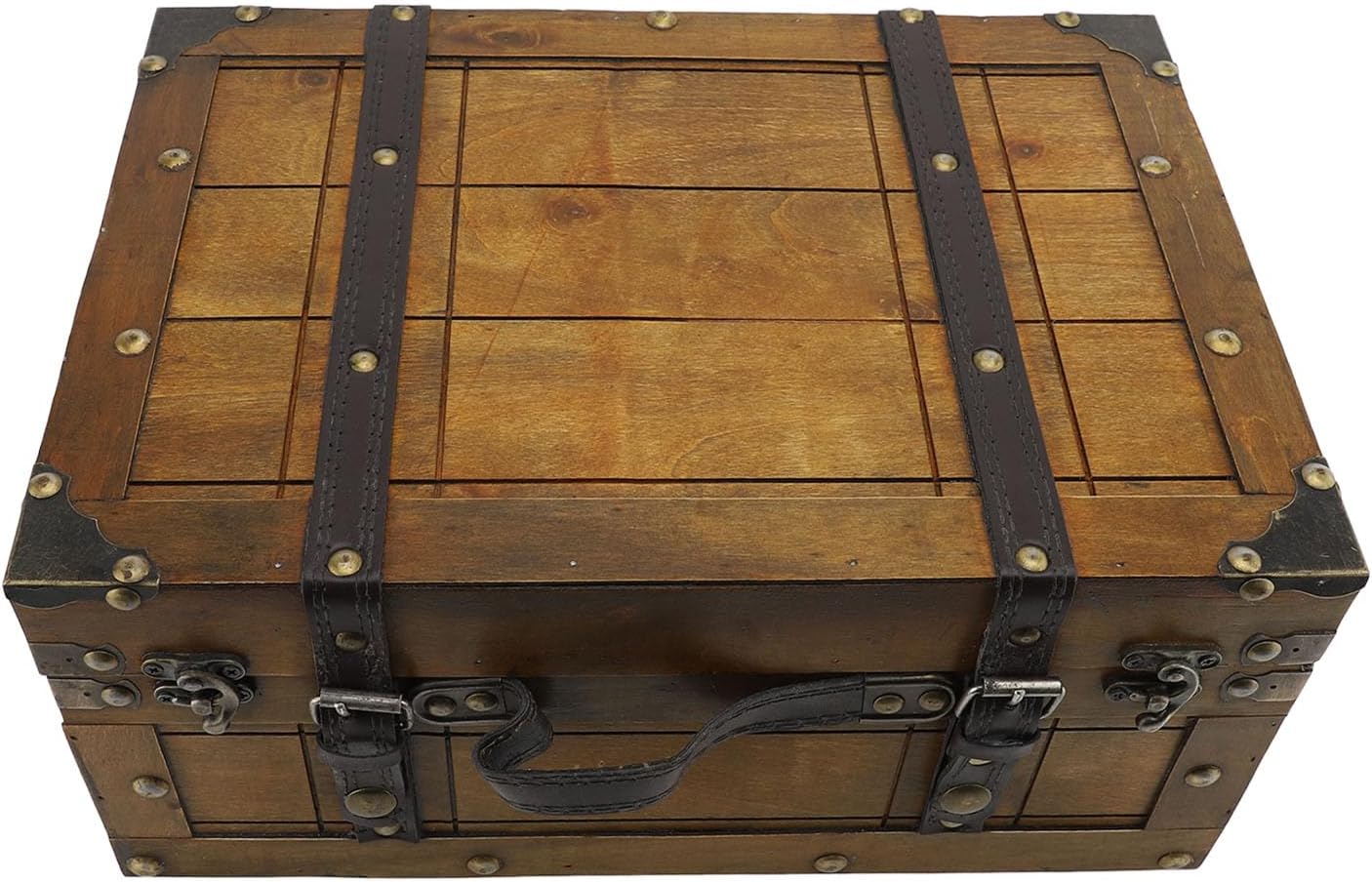 Vintage Wooden Decorative Suitcase Trunk