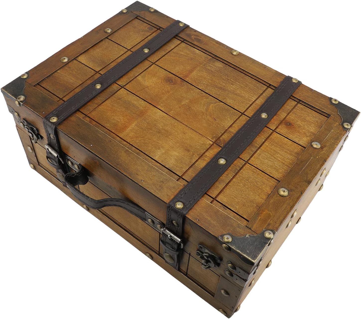 Vintage Wooden Decorative Suitcase Trunk