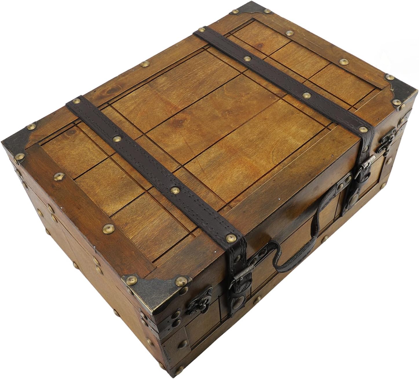 Vintage Wooden Decorative Suitcase Trunk