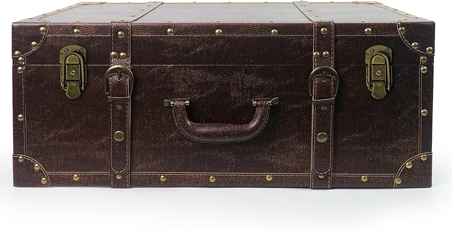 Large Wooden Storage Suitcase