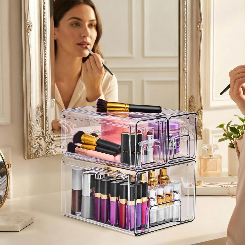 Clear Stackable Storage Drawers
