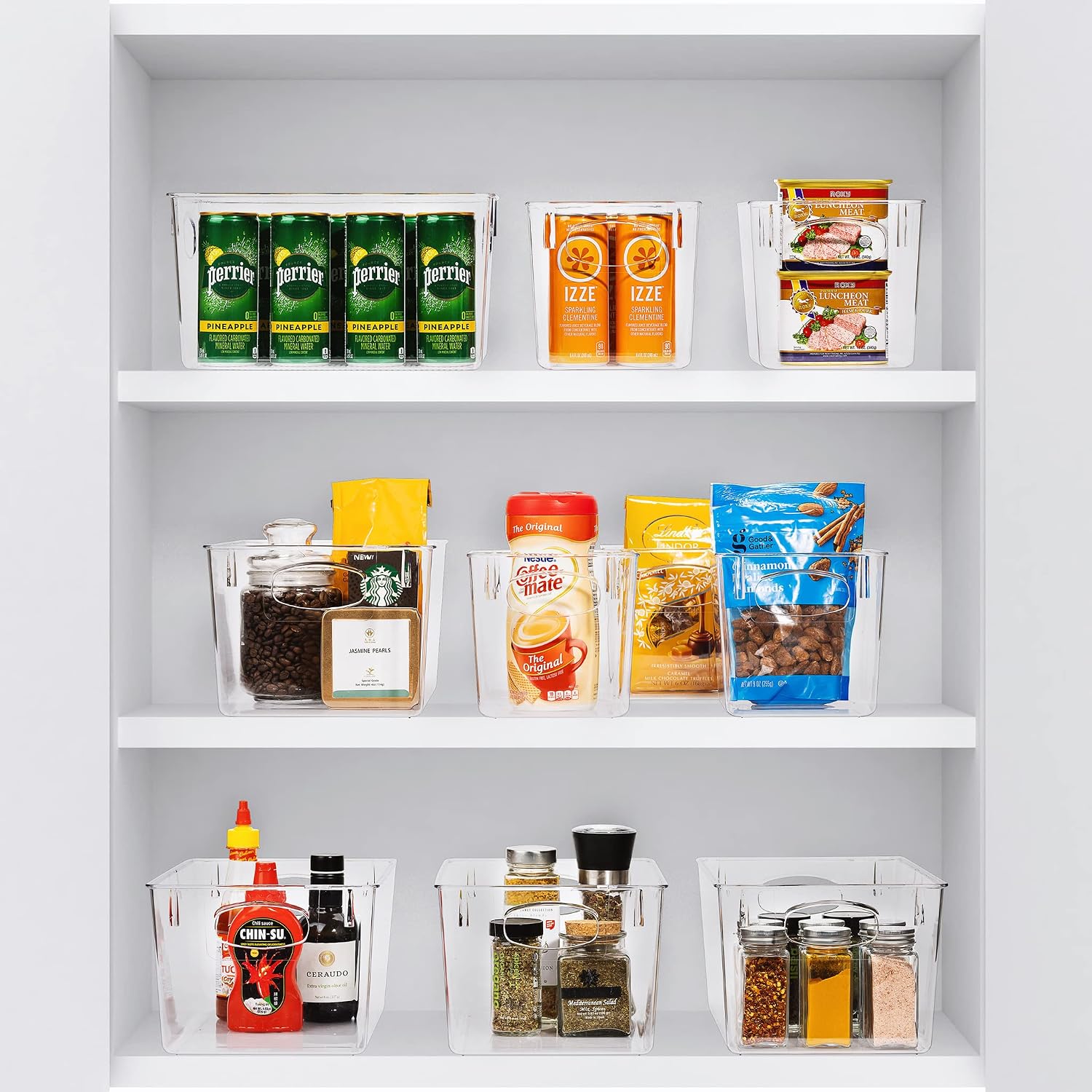 Small Clear Plastic Storage Bins 4 Pack