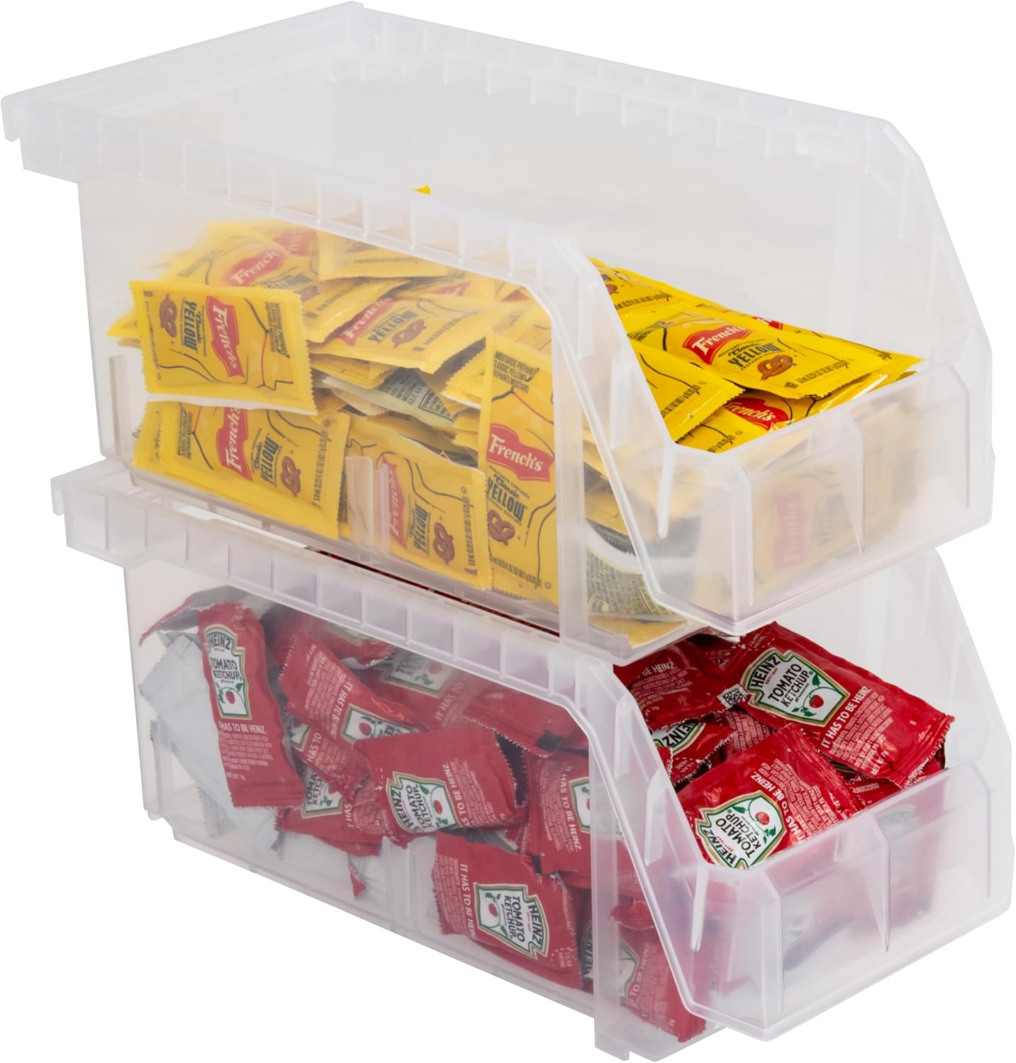 Medium Plastic Storage Bins 8 Pack