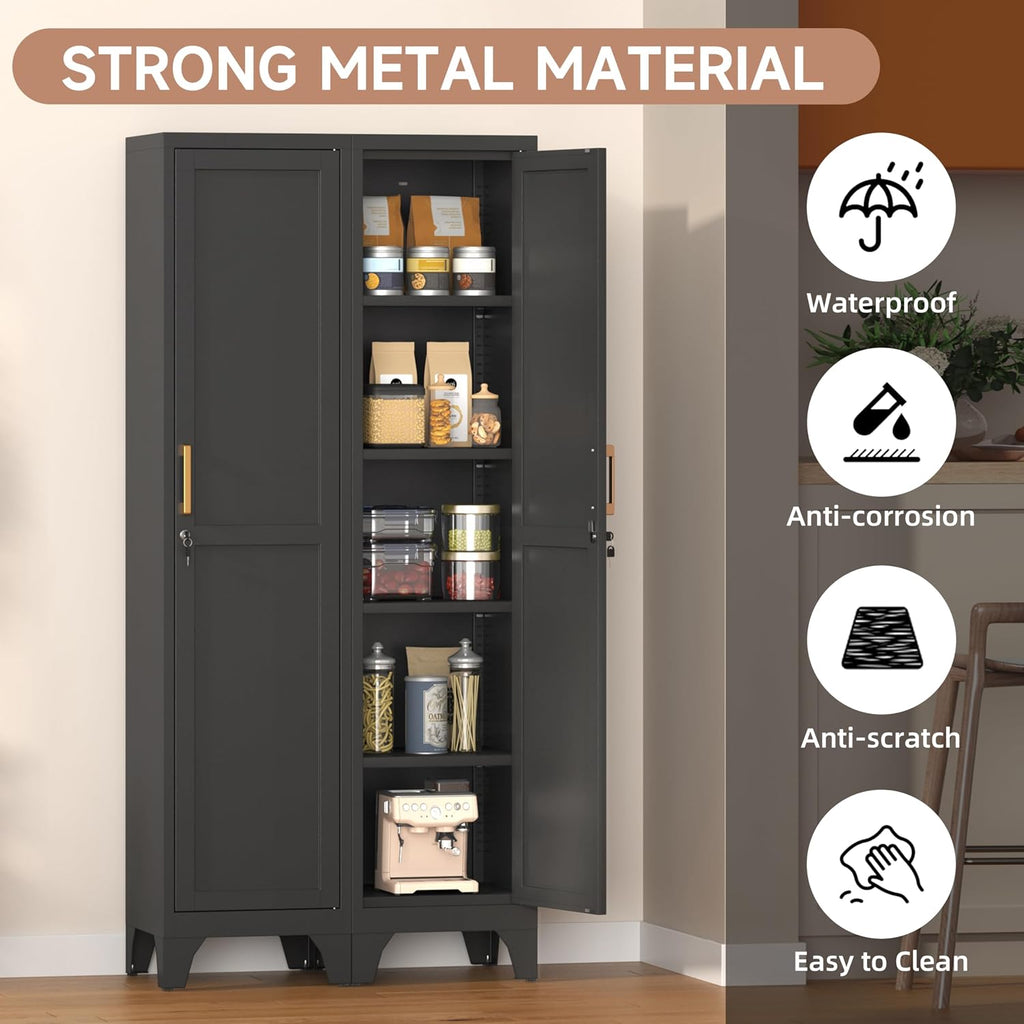 67" Tall Metal Bathroom Storage Cabinet