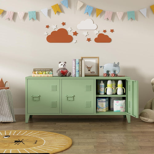 3 Door Metal TV Storage Cabinet