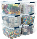 Cleverstore Clear Storage Bins 6 Pack