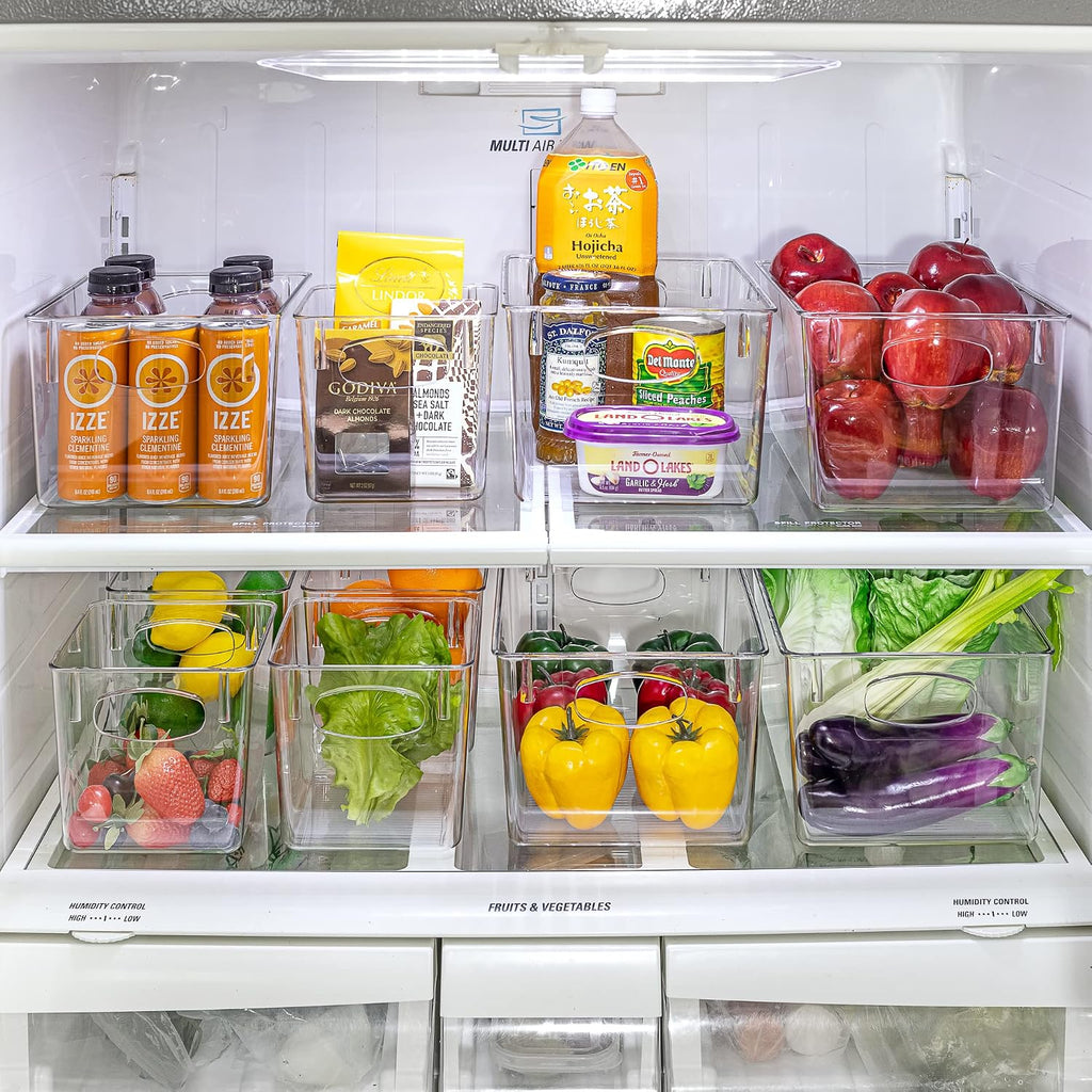 Large Clear Plastic Storage Bins 8 Pack