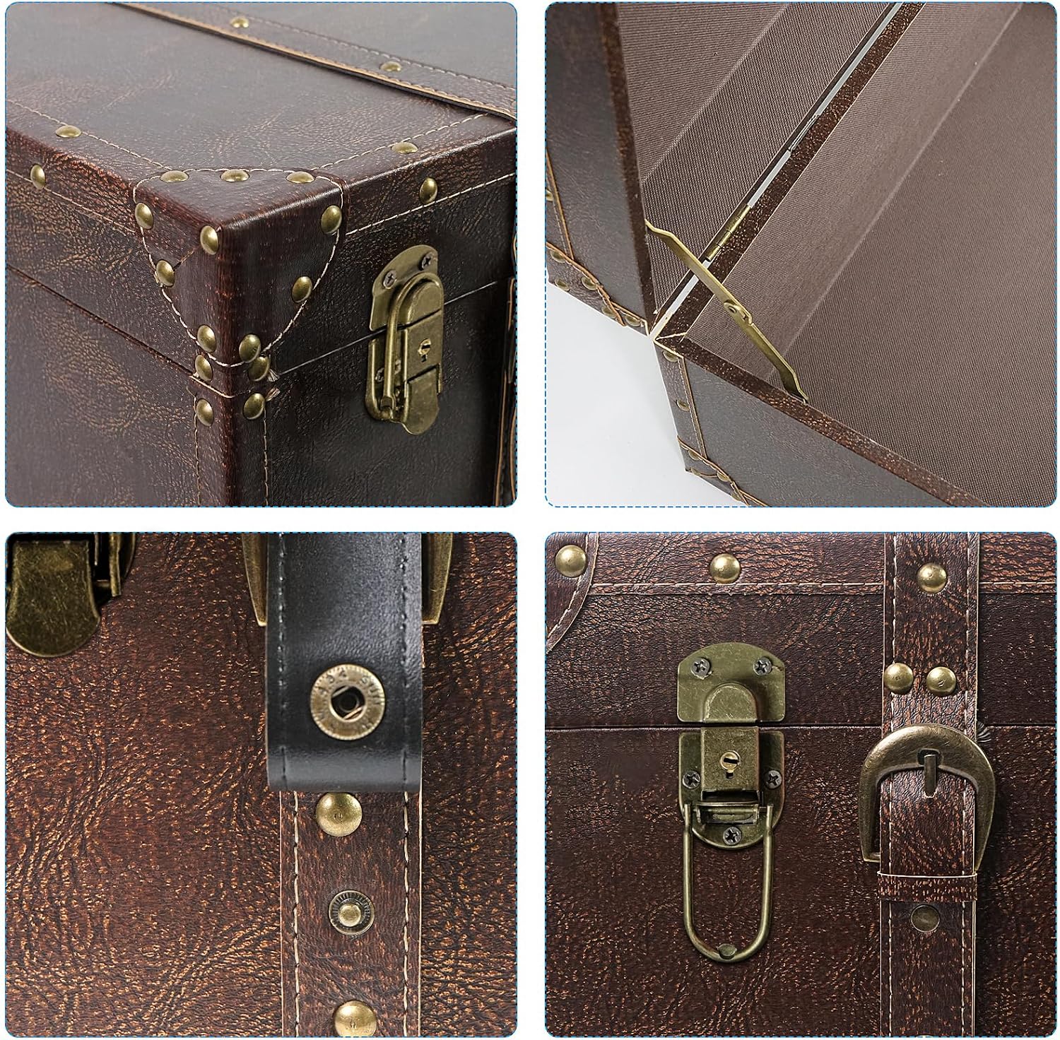 Large Wooden Storage Suitcase