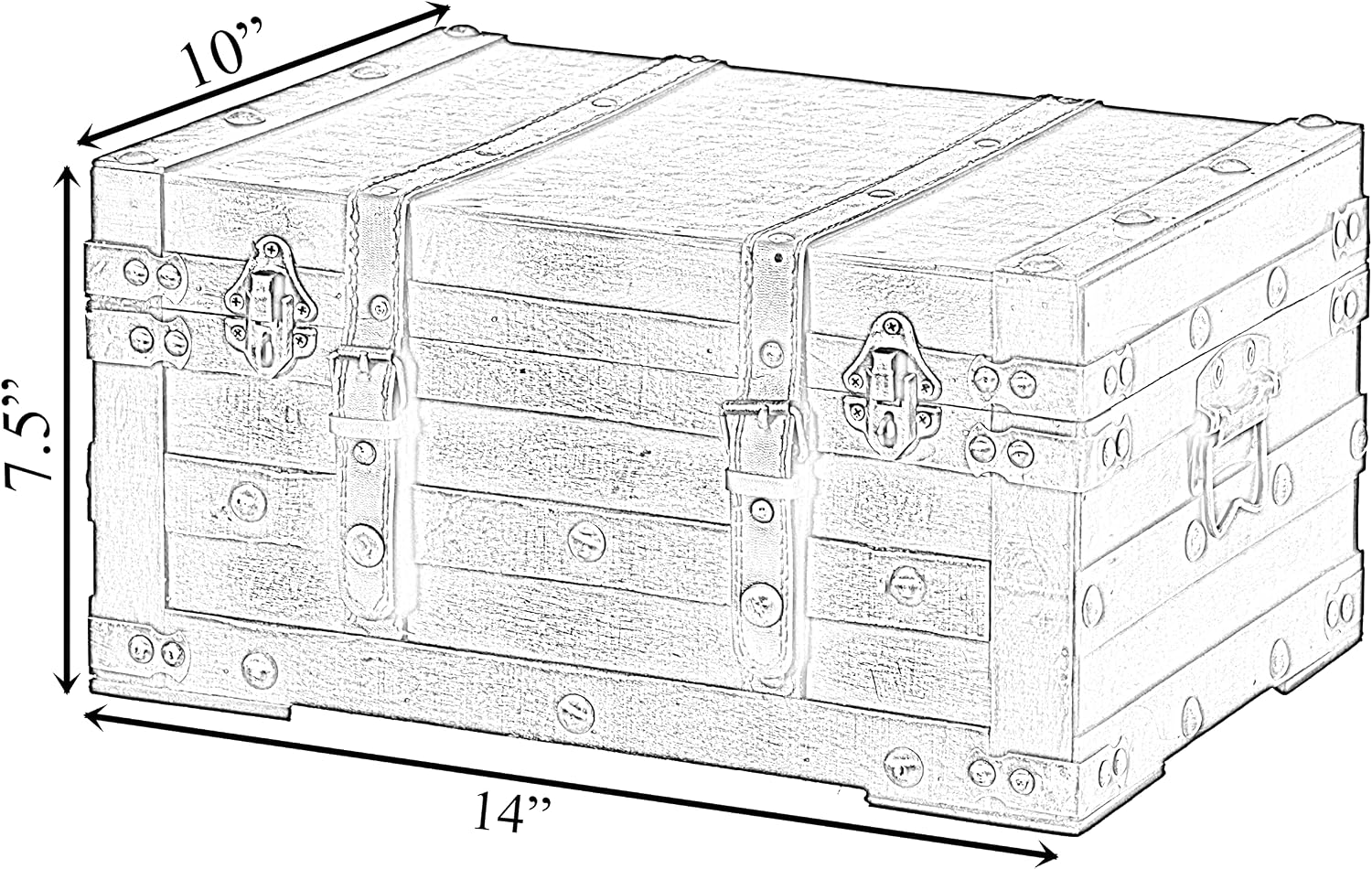 Small Wooden Storage Trunk